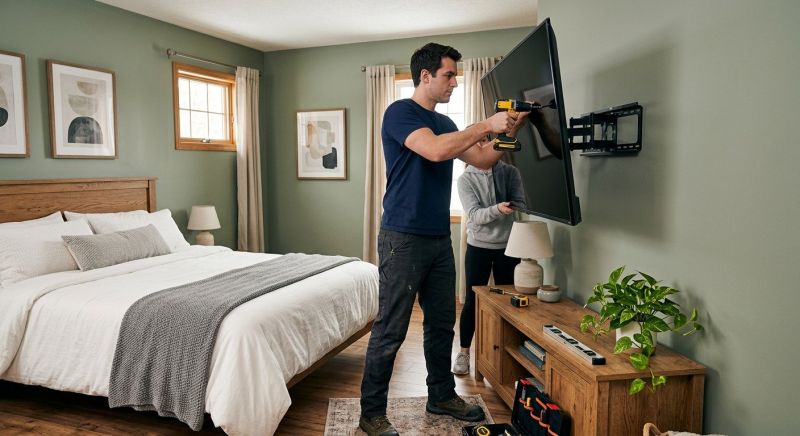 Bedroom TV Mounting in Kansas City, KS